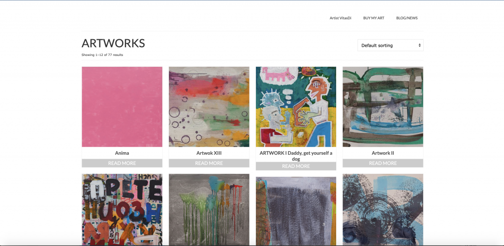 Website for artist VitasDi