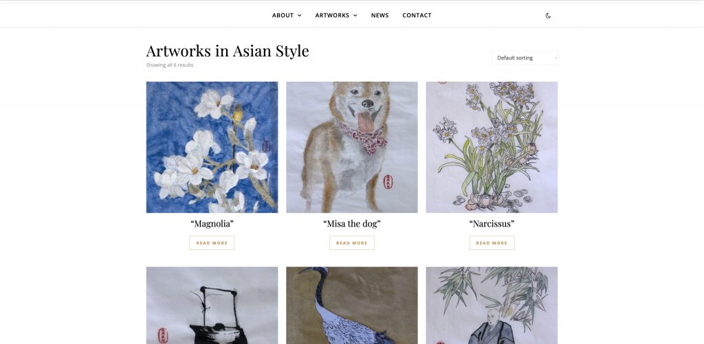 Website for artist Asya Sysoeva