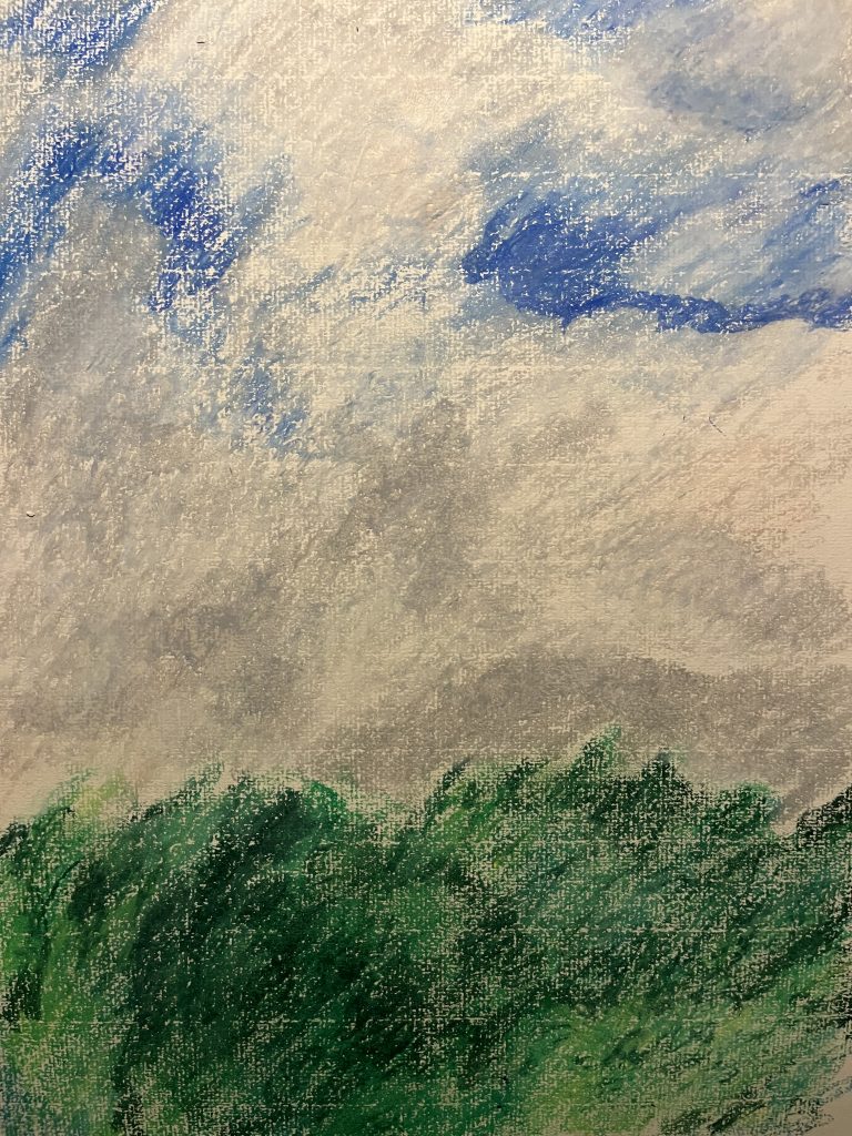 Windy day in a countryside